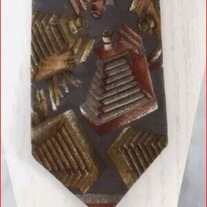 Vtg Guy Laroche Paris Men's Silk Tie Images Cameras Photography Motif